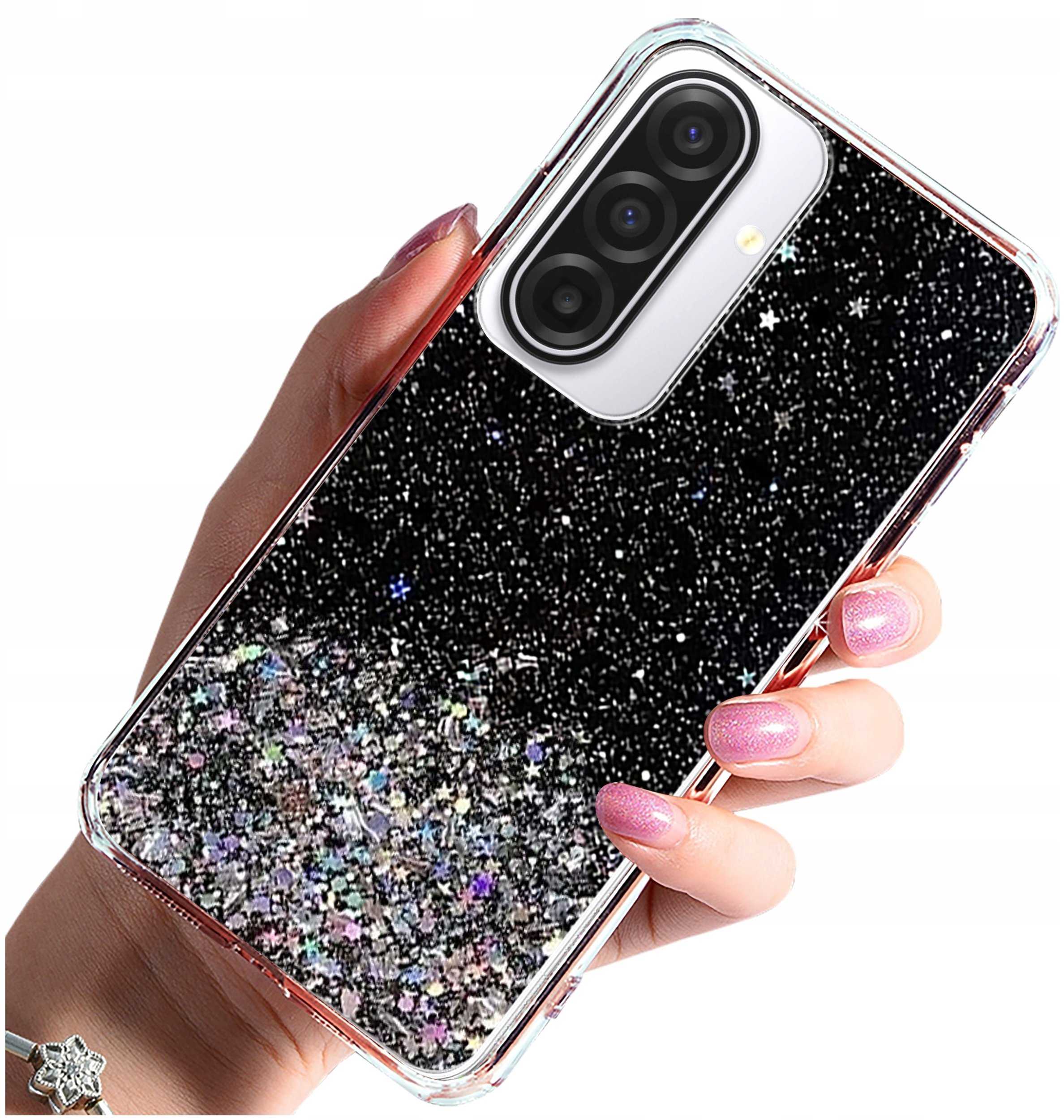 krainaGSM Etui do Samsung A17 5G ETUI BROKATOWE PLECKI + SZKŁO OCHRONNE 9H