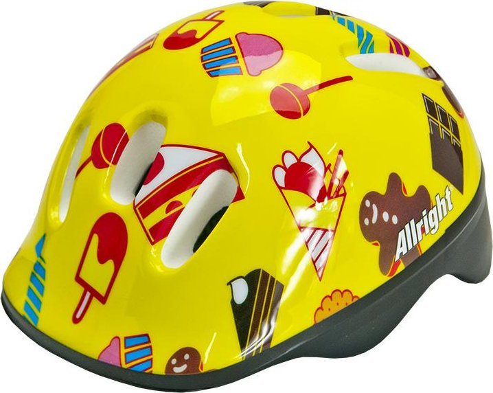 Allright KASK ROWEROWY ALLRIGHT KIDS YELLOW MV6-2 (SIZE:44-48) XS