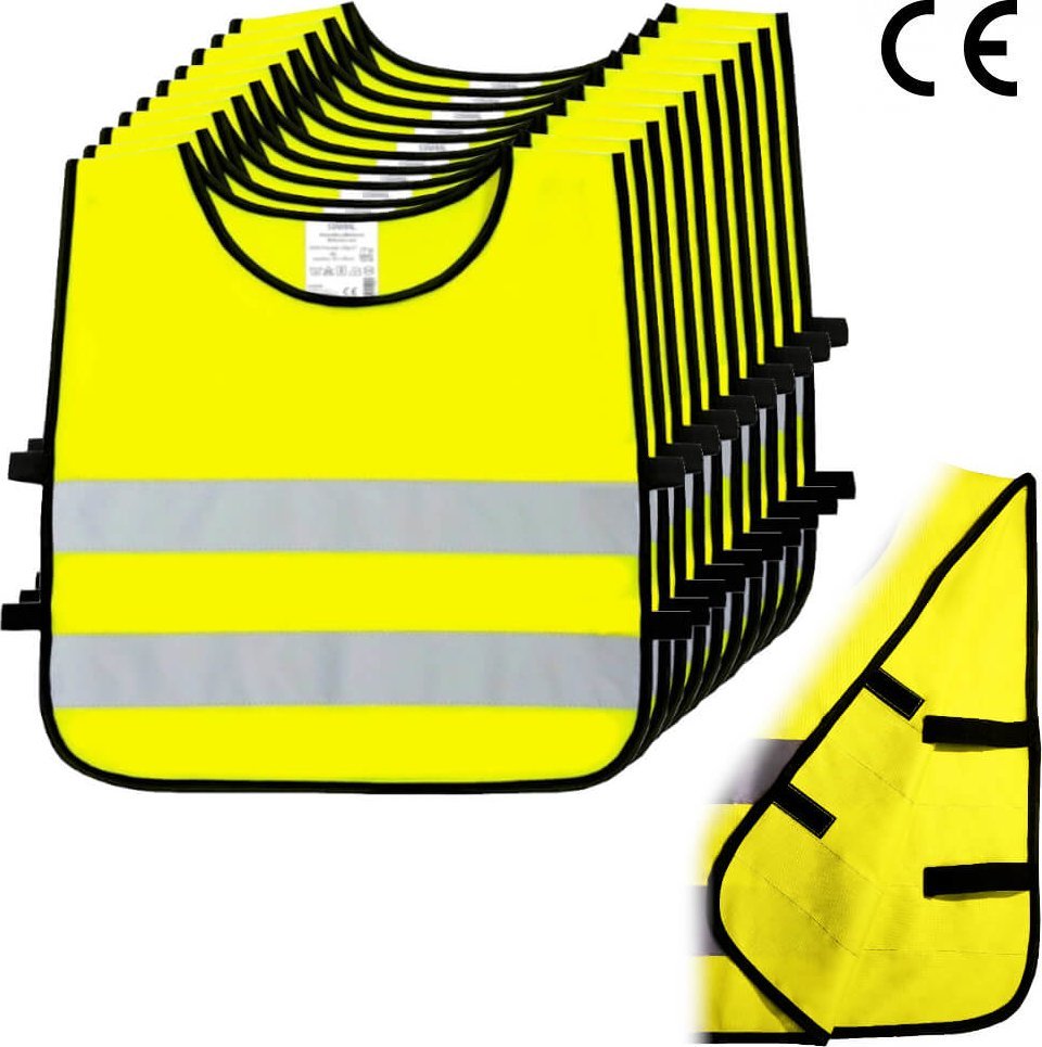 Insafe Kamizelka odblaskowa ostrzegawcza dla dzieci szkolnych 45x50cm 10szt