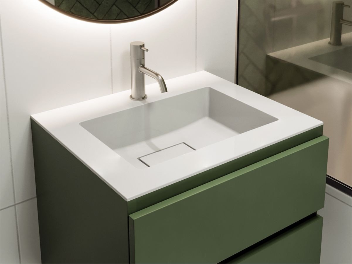 Umywalka nablatowa MIRAGGIO ERICA 60*50*16 Połysk Biała 8813410