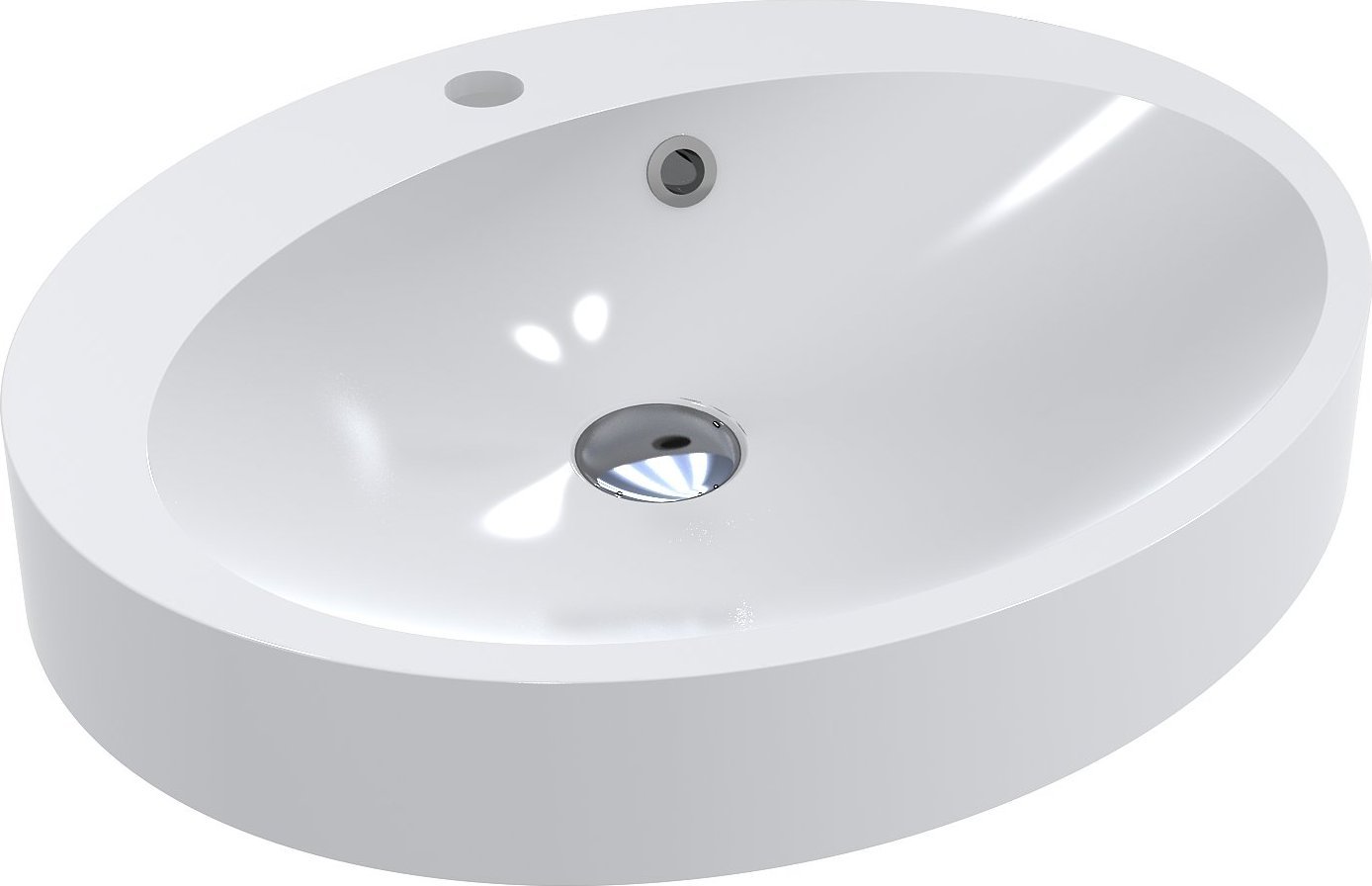 Umywalka Miraggio Umywalka wpuszczana owalna 55 x 45 cm