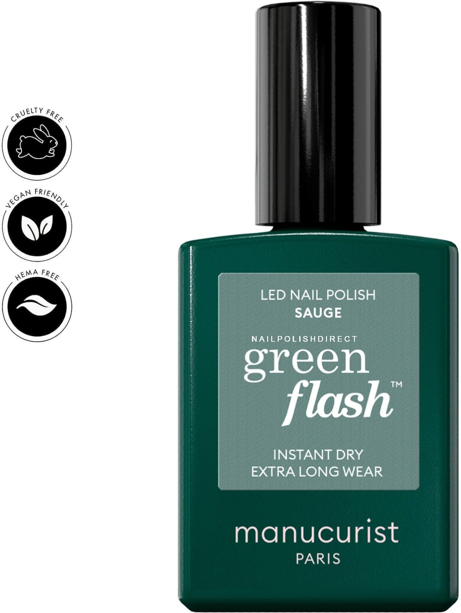 ANNY MANUCURIST_Green Flash Led Gel Nail Lacquer lakier do paznokci Szałwia 15ml