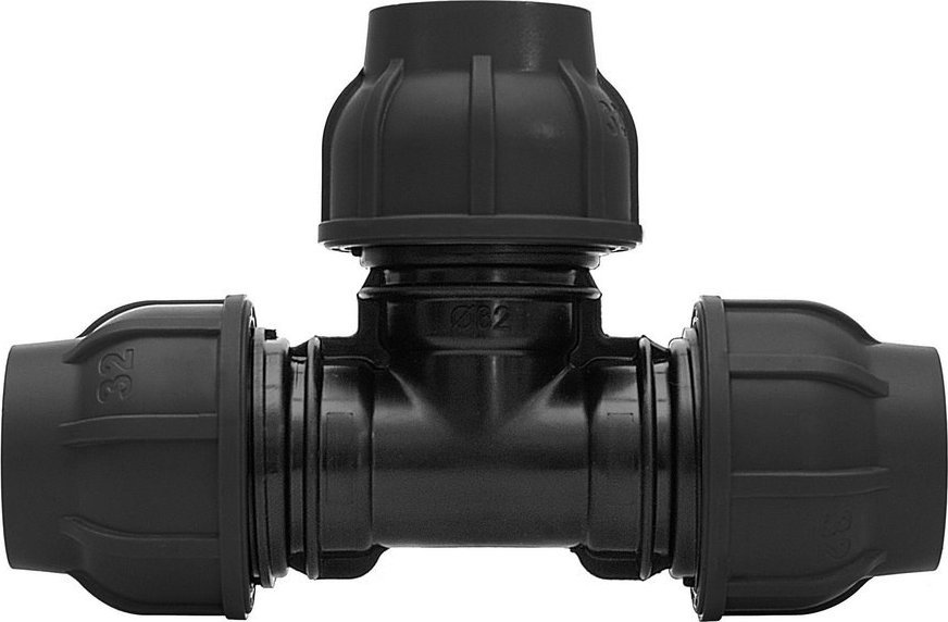 Gebo Trójnik zaciskowy redukcyjny Plast 32x25x32 do PE