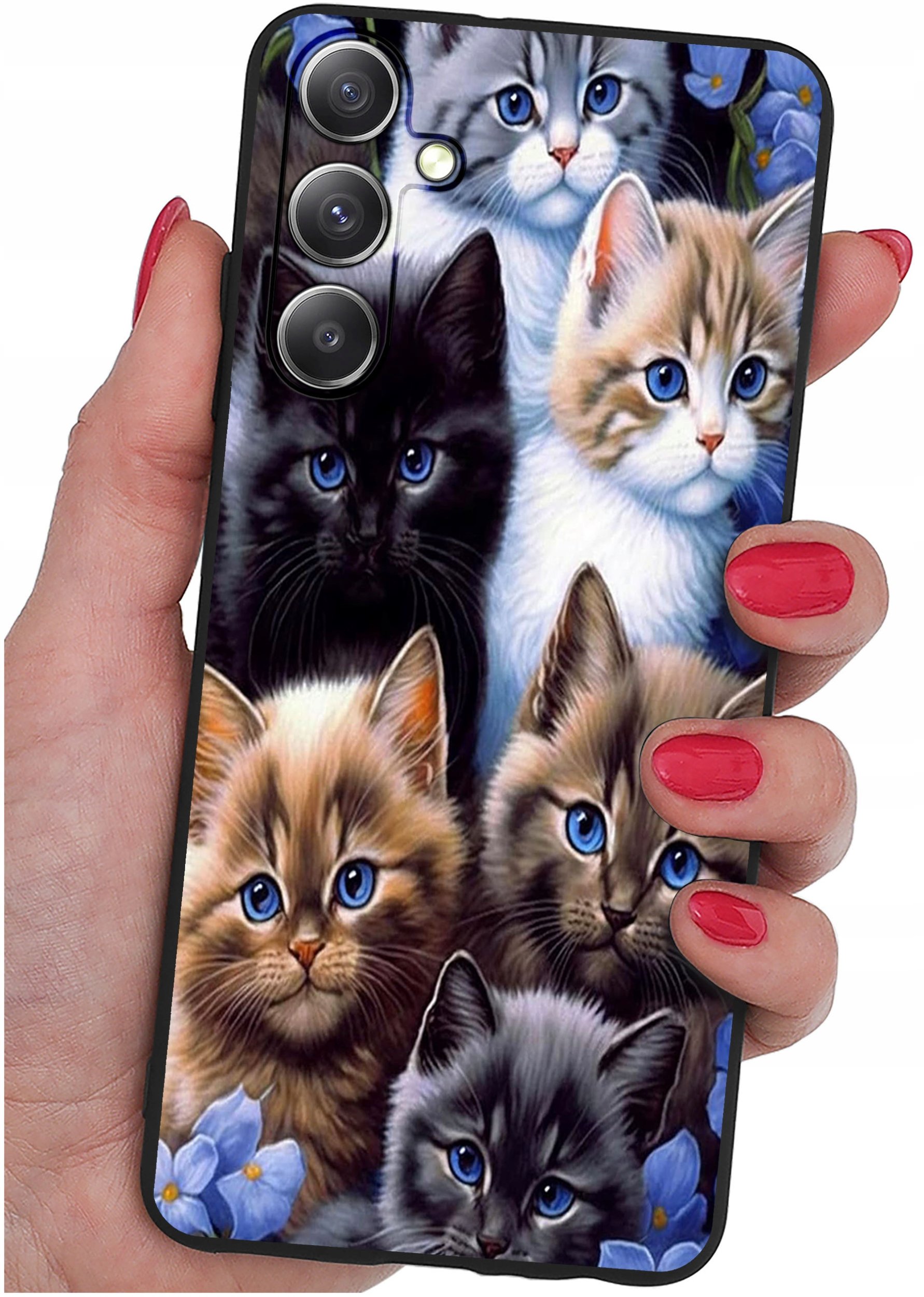 krainaGSM Etui do Samsung Galaxy M55 5G wzory SILIKONOWE MATT CASE + SZKŁO 9H