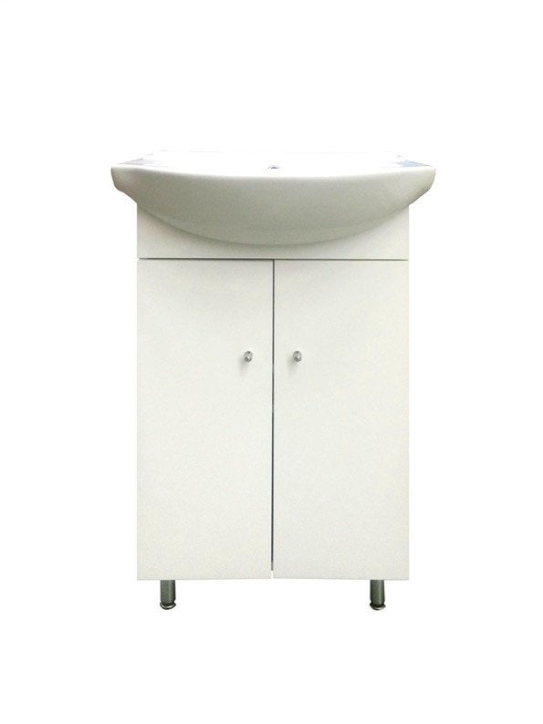 MYKONOS 50 SET WHITE WASHBASIN/CABINET