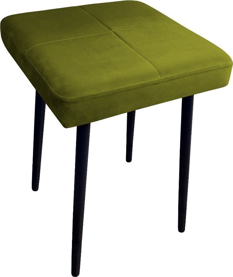 Atos Taboret SQUARE BL VELVET oliwkowy