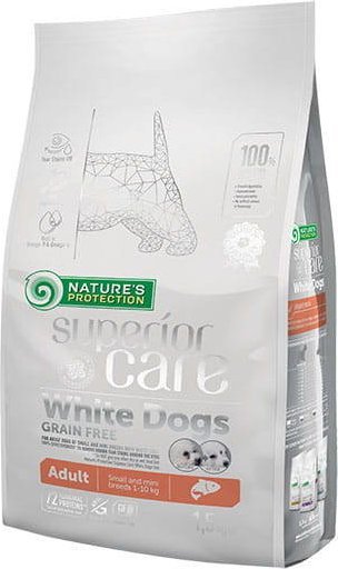 Triton NATURES PROTECTION Superior Care White Dogs Grain Free Salmon Adult Small Breeds 1,5kg