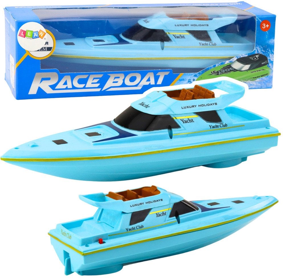 Łódź Motorówka Pływająca Jacht Na Baterie Niebieska