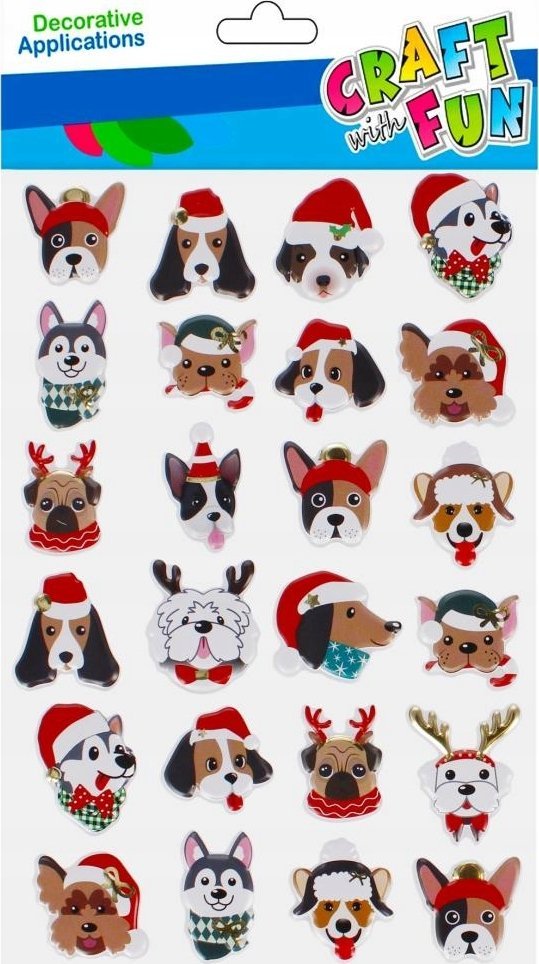 Craft with Fun OZDOBA BN NAKLEJKI ZWIERZAT CZAP 24SZT CF 12/288