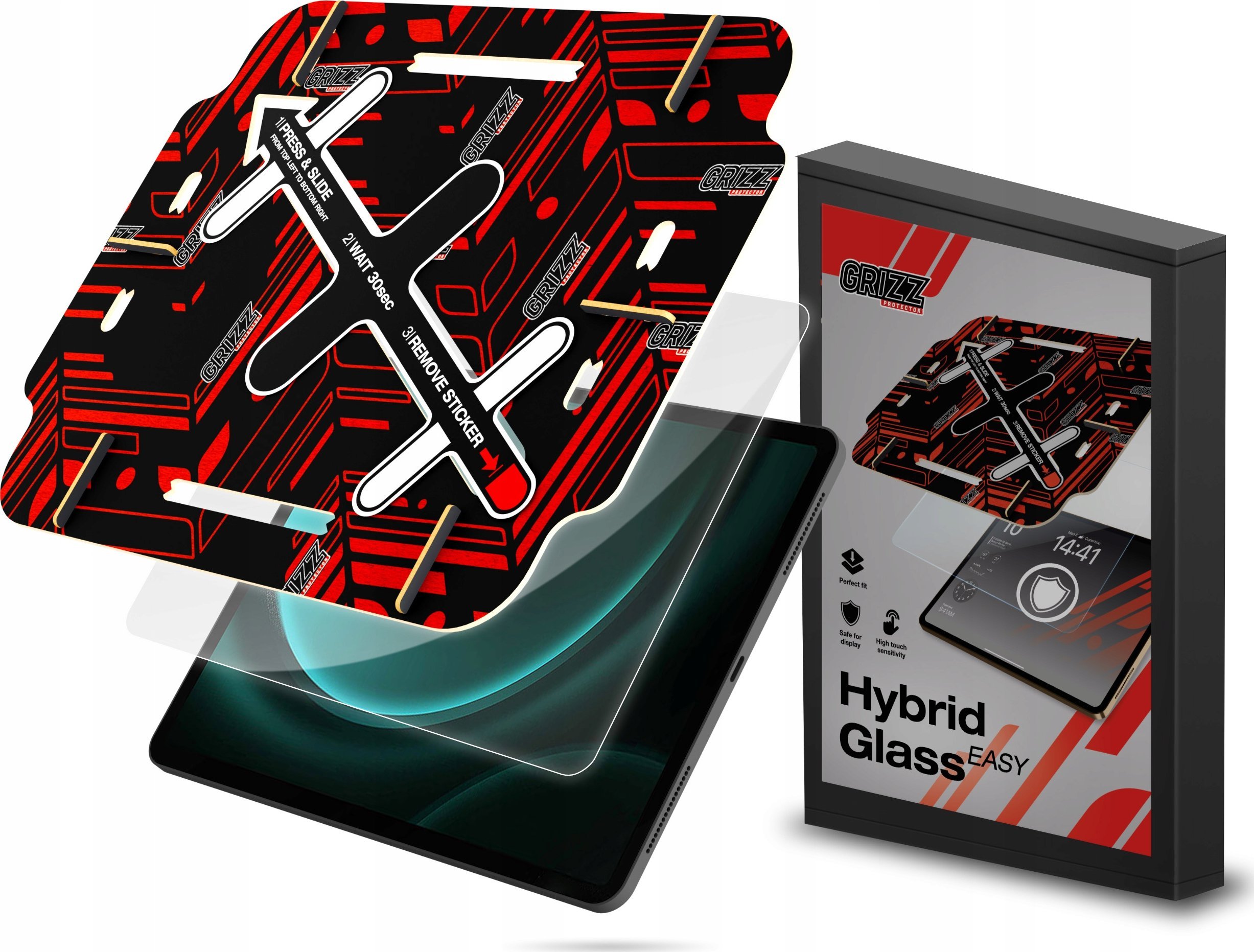 GrizzGlass Szkło hybrydowe GrizzGlass HybridGlass Easy do Samsung Galaxy Tab S9 FE