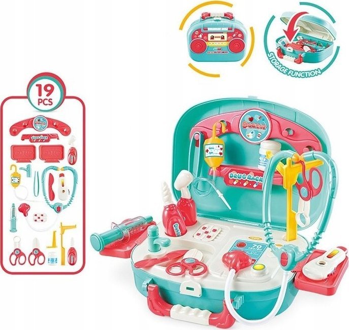 AIG Duży Zestaw Małego Doktora Lekarza Plecak Walizka