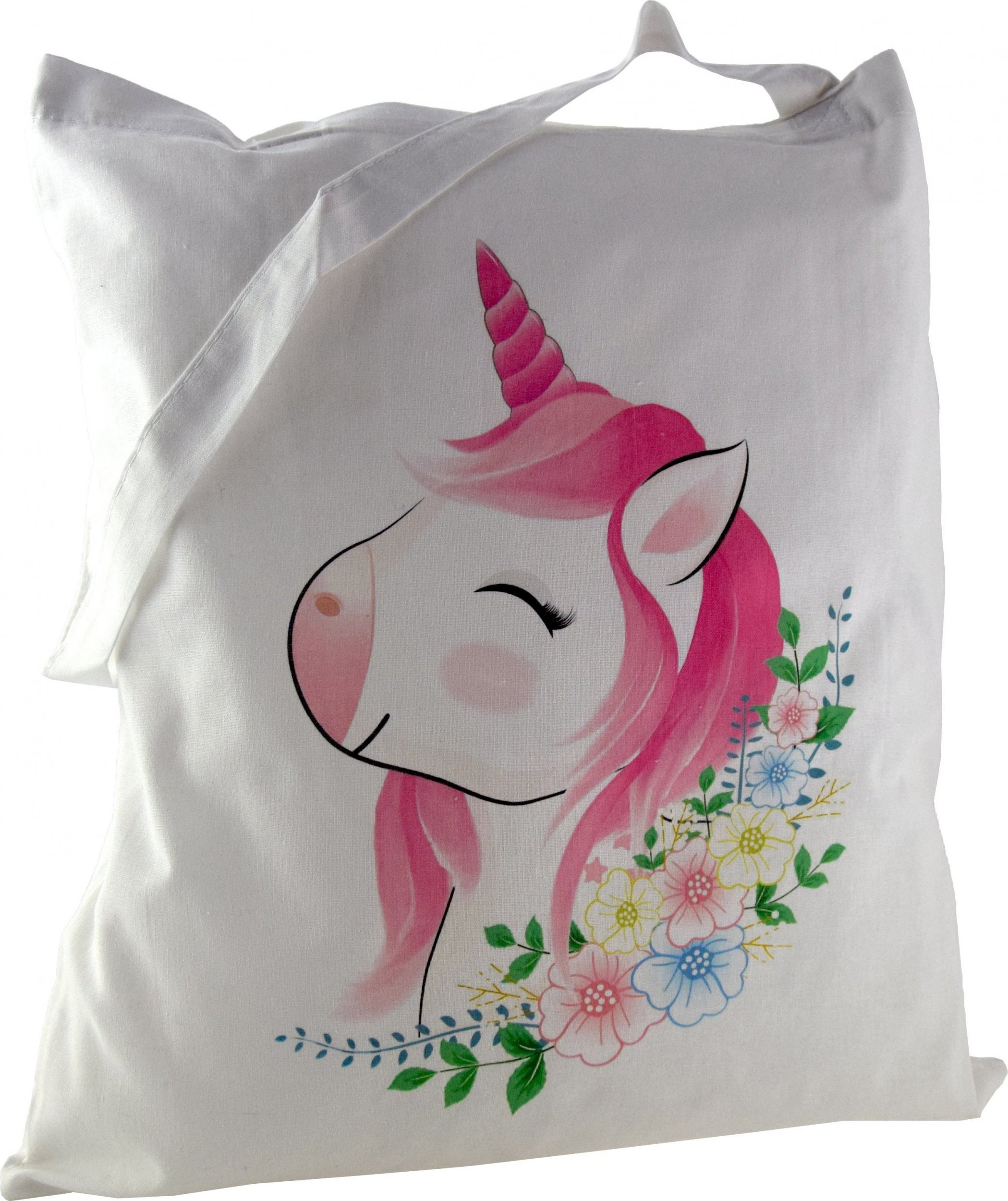 TorbyPRO torba bawełniana BIAŁA nadruk JEDNOROŻEC