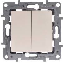 Legrand Łącznik schodowy Niloe podwójny 10 AX kremowy (764602)