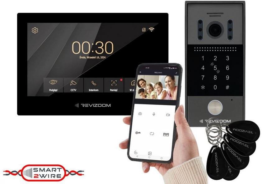 Wideodomofon REVIZOOM RM-T273HD BLACK/RC-212HD-CK1