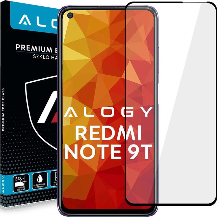 Alogy Szkło Alogy Full Glue case friendly do Xiaomi Redmi Note 9T Czarne