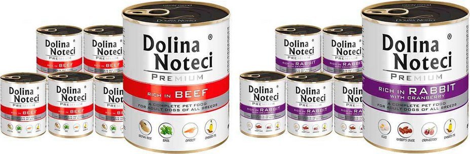 Dolina Noteci Dolina Noteci PREMIUM bogata w wołowinę i królika z żurawiną 24x800g