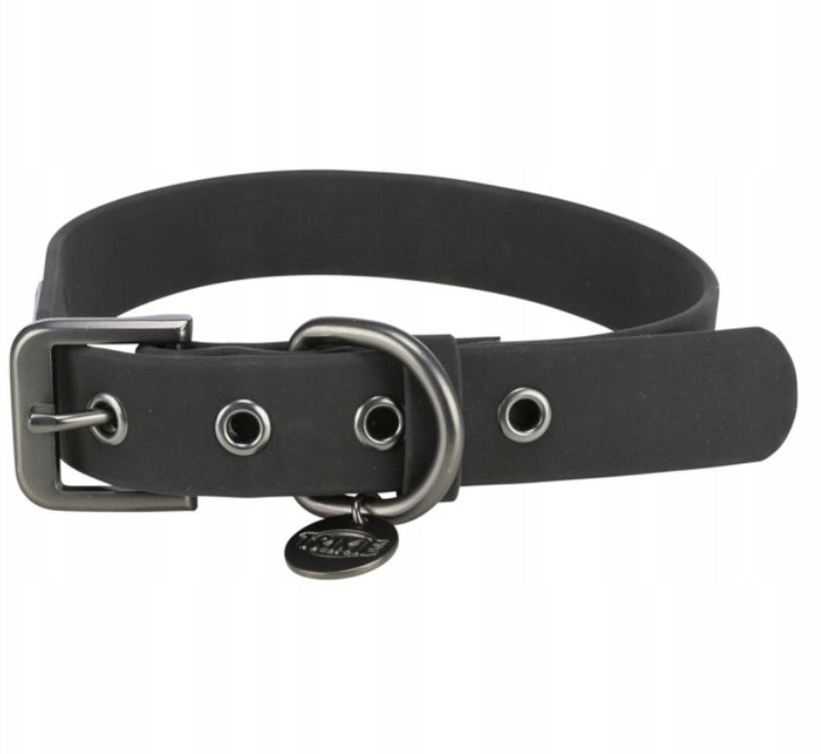 Trixie CityStyle collar, PVC, M–L: 40–47 cm/25 mm, black