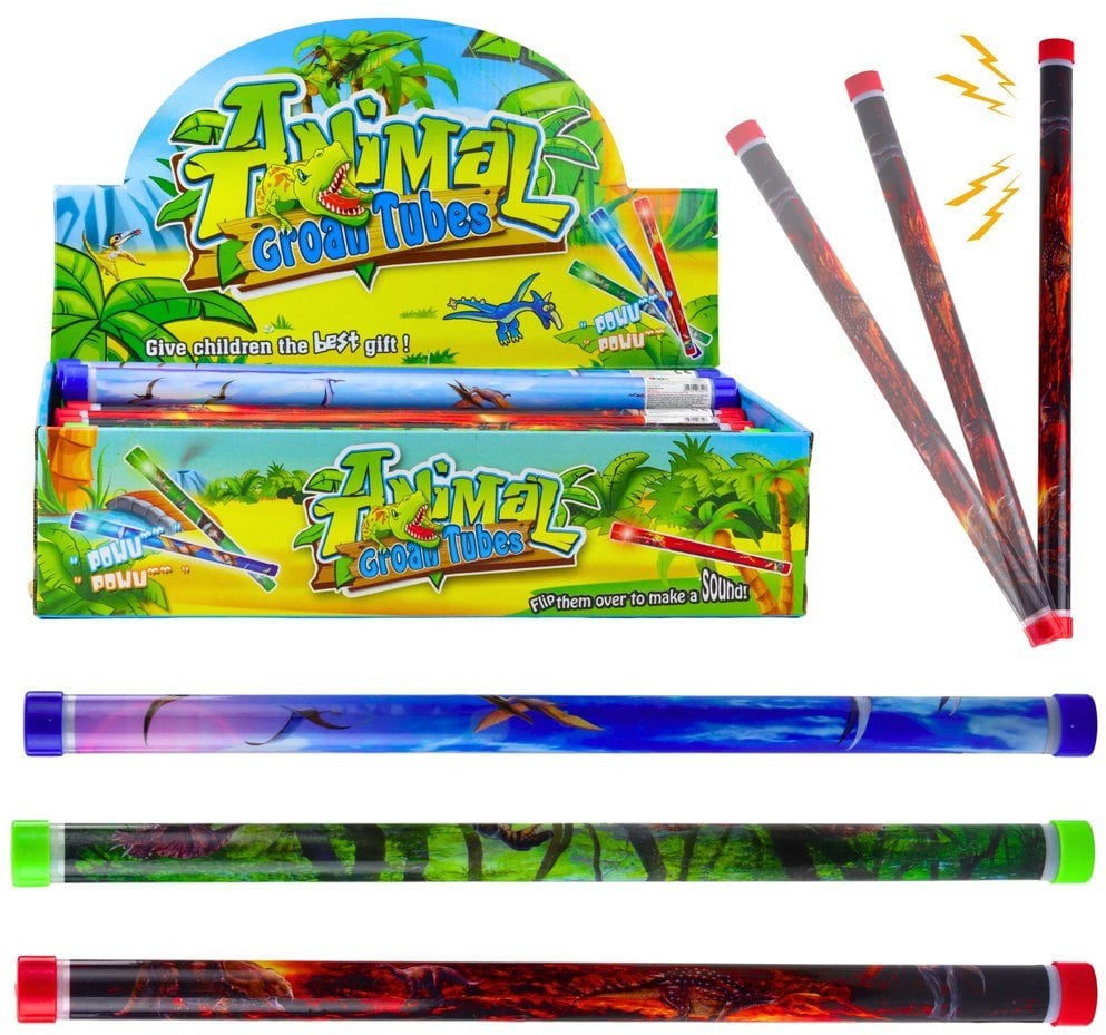 LeanToys Tuba Dźwiękowa Akustyczna Dinozaury Światła Kolorowa 40cm Mix