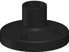 Siemens Cokół mocujący tworzywo pionowy czarny 70mm (8WD4308-0DB)