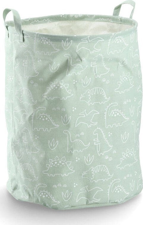 Zeller Laundry hamper "Dino", canvas Ø38x48