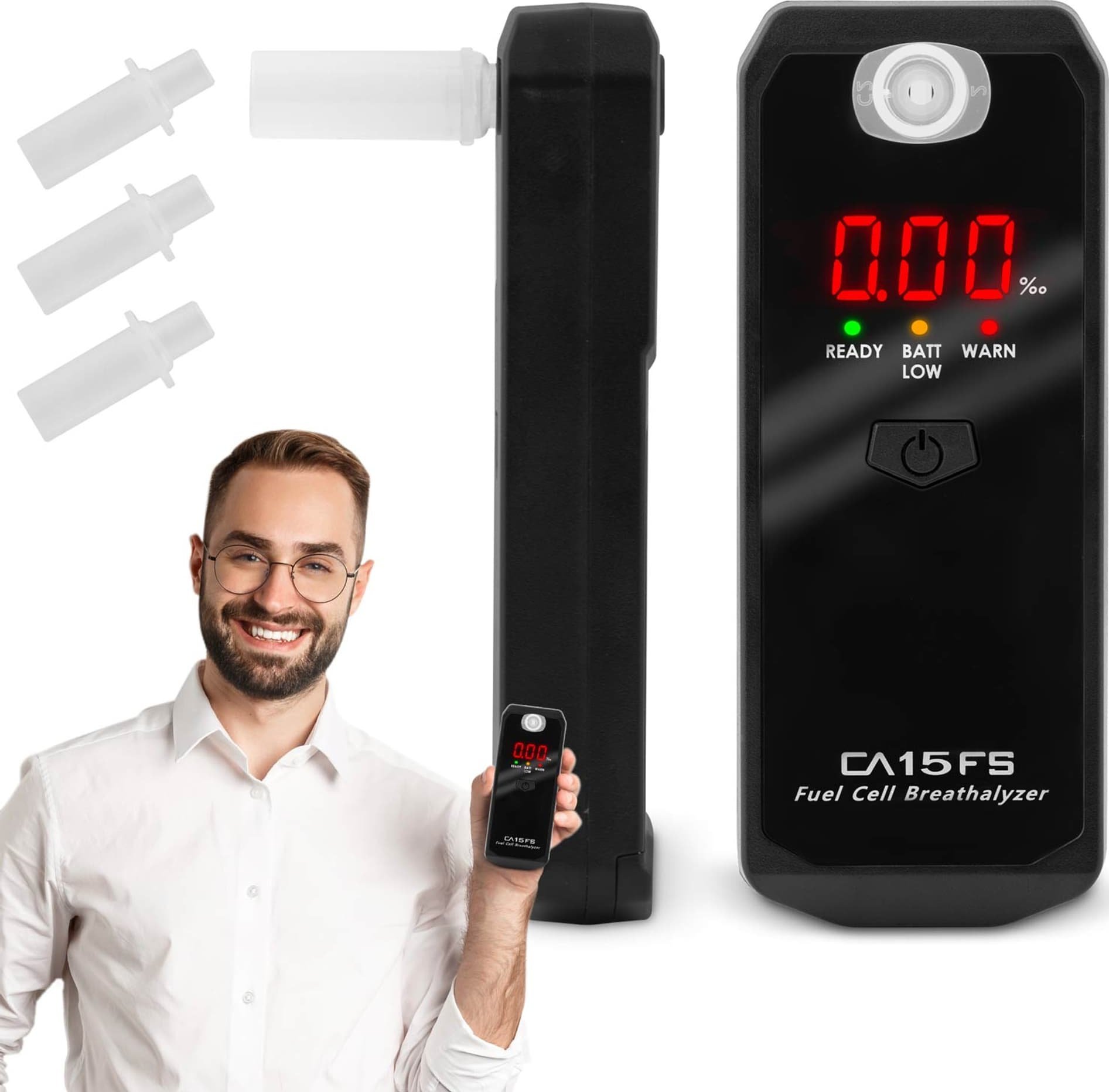 Alcofind Alkomat elektrochemiczny CA 15FS + ustniki