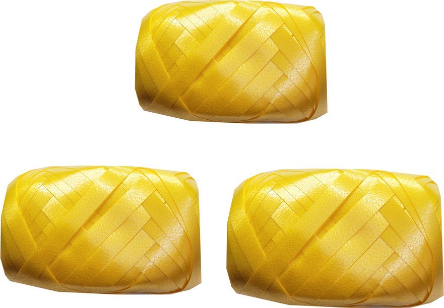 Fastima Tasiemka wstążka metalizowana Żółta 20m 3szt