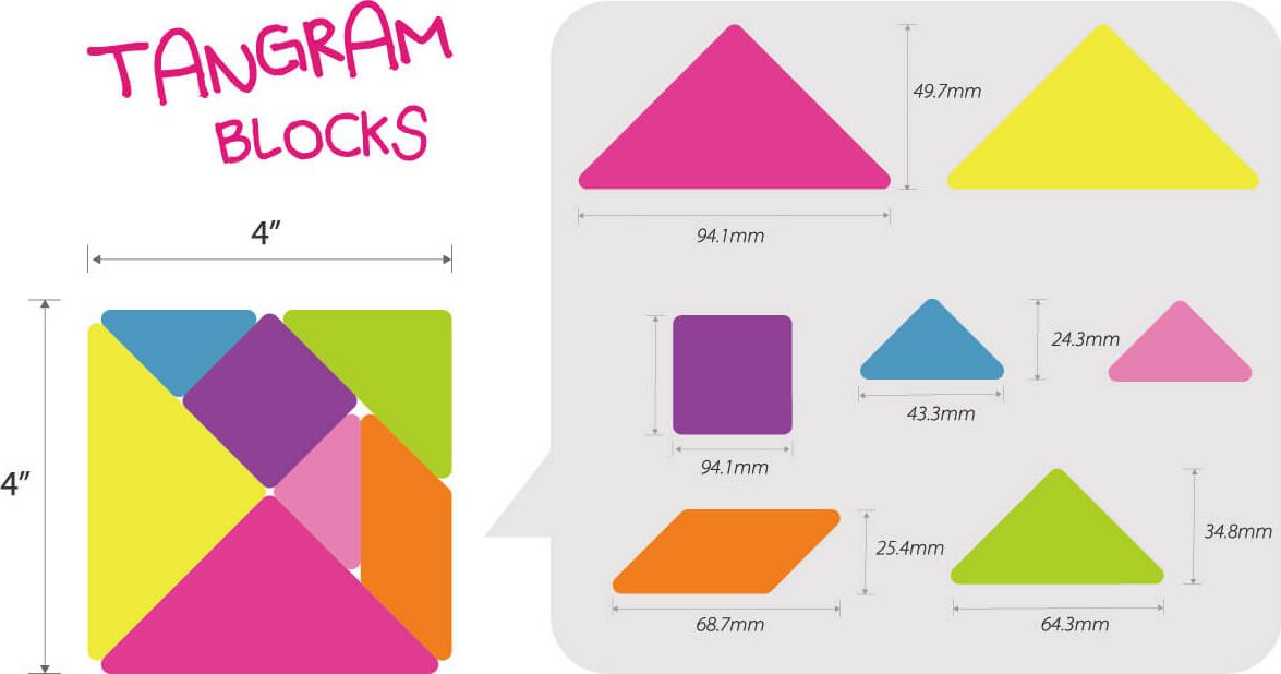 Stickn Tangram samoprzylepna chińska łamigłówka
