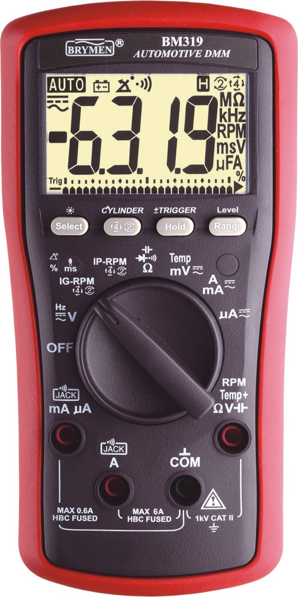 Brymen Multimetr samochodowy test wtrysku Brymen BM319s