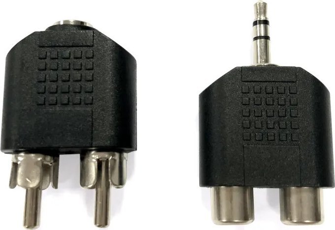 Kabel Aigostar Złącza audio/video podwójny kanał żeński 3.5 na 2x RCA męskie Złącza audio/video podwójny kanał żeński 3.5 na 2x RCA męskie
