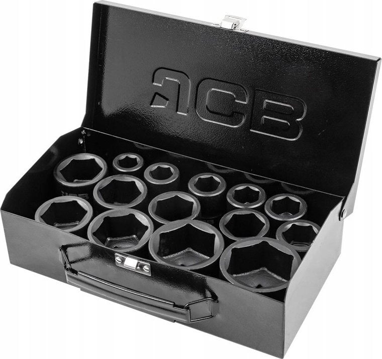 Zestaw nasadek udarowych 3/4" 14el. (6-kątnych) (17-50mm)