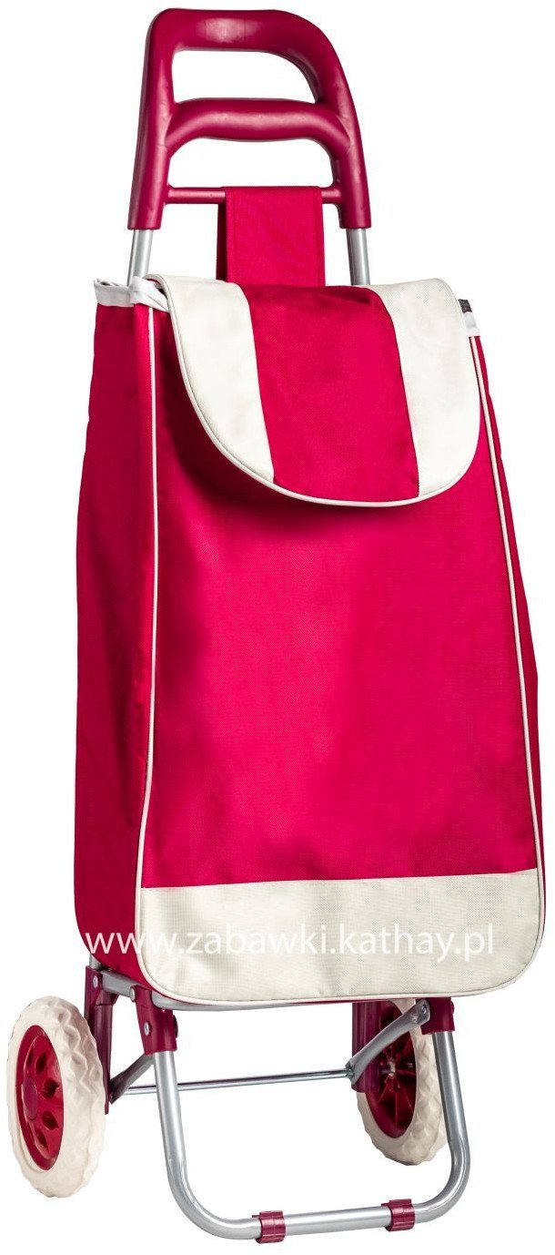 Torba wózek na zakupy na kółkach bordowa