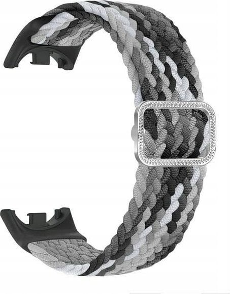 Beline Beline pasek Mi Band 8 Nylon czarno-biały/black-white