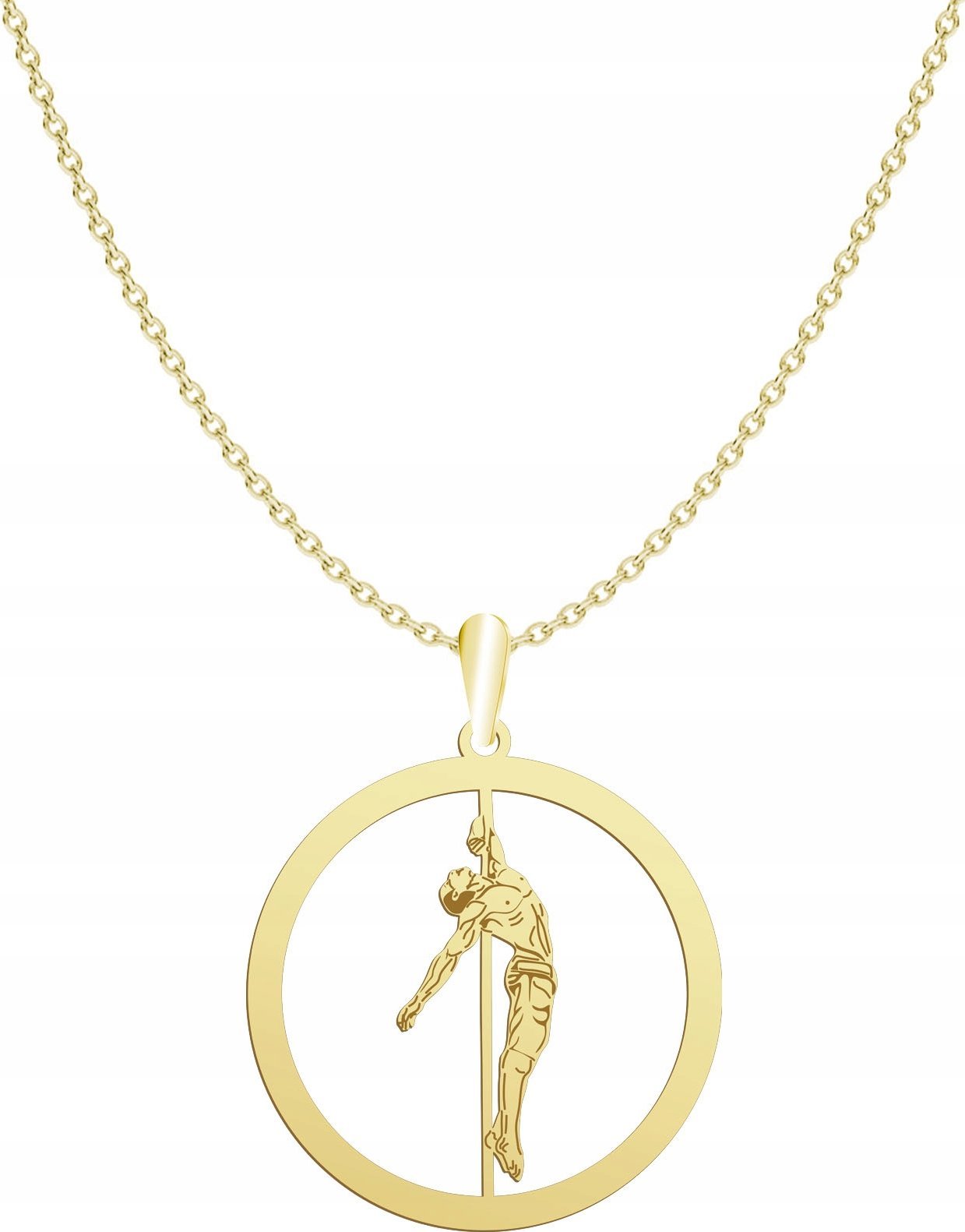 Radziszewska Jewellery Złoty Naszyjnik Pole Dance Męski SREBRO 925 Grawer Dedykacja Biżuteria