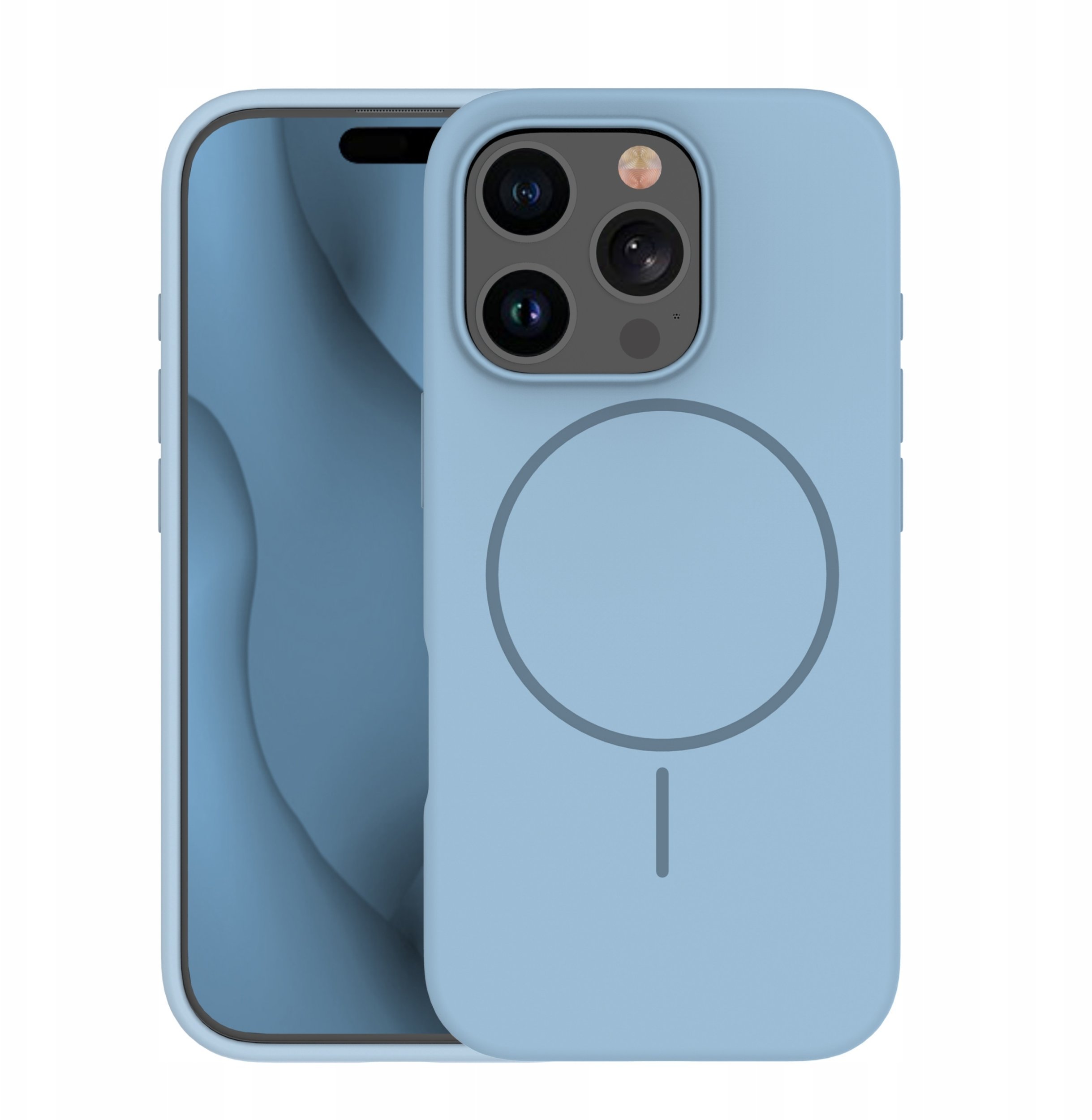 Nakładka Silicone Thin Magsafe case do iPhone 17 Pro jasnoniebieski