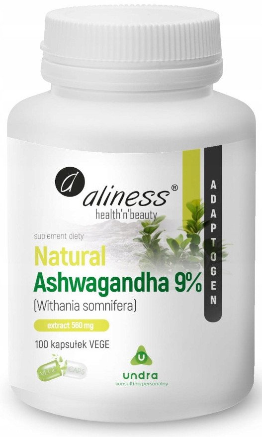 Aliness Natural Ashwaganda 560 mg 9% x 100 Vege caps one size