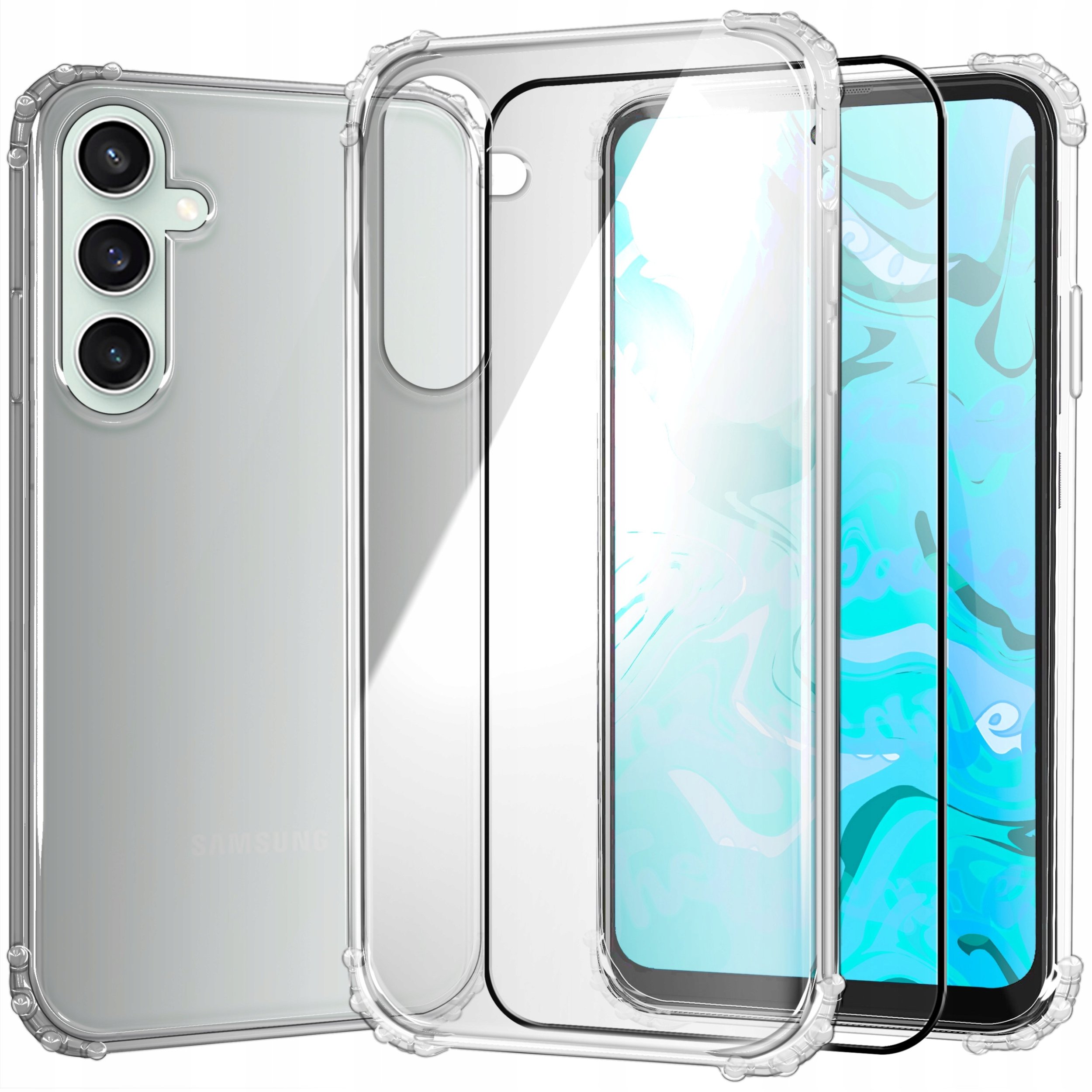 ETUI PANCERNE DO SAMSUNG GALAXY S23 FE | CASE SILIKON GUMOWE SLIM SZKŁO