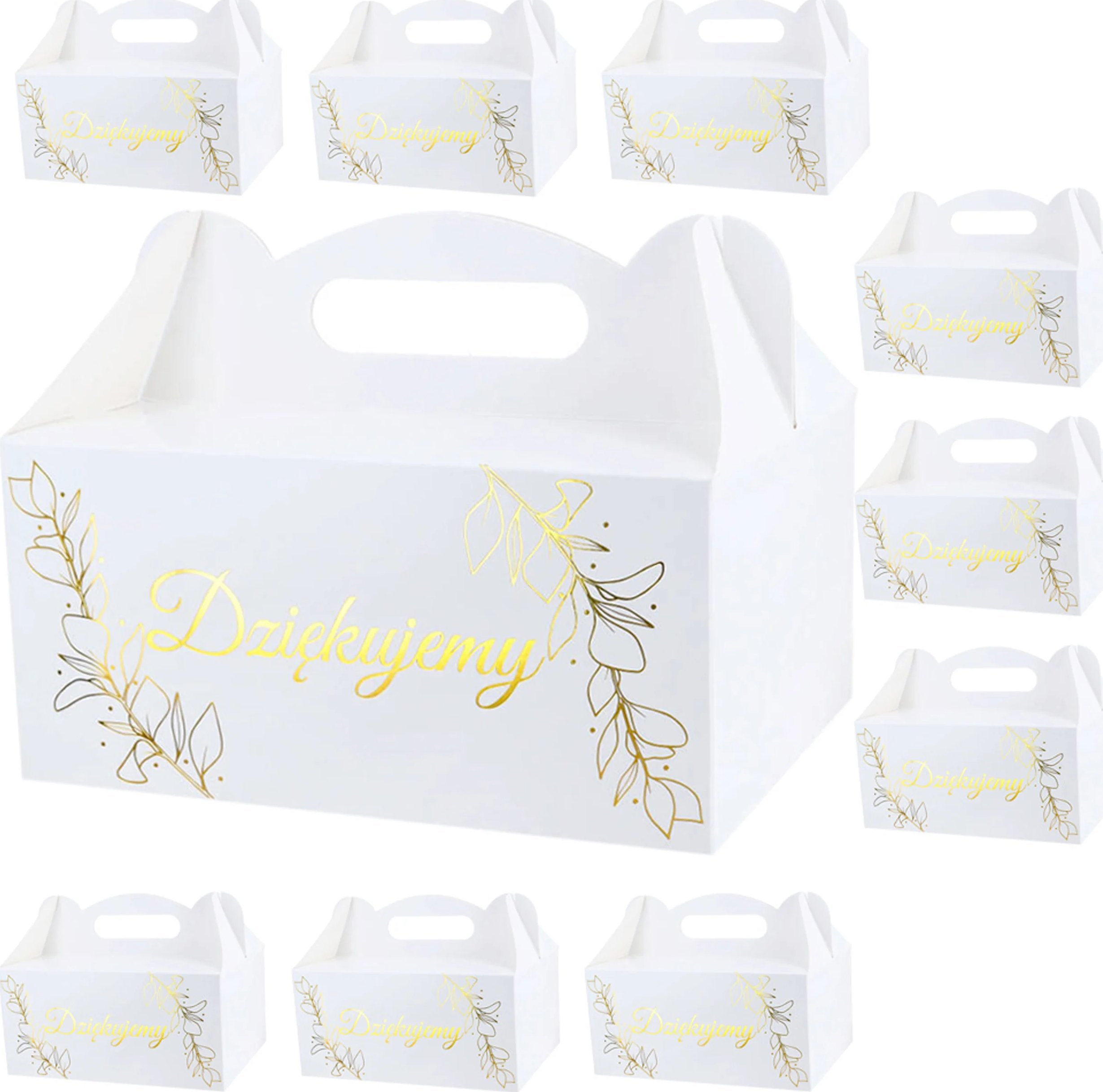 PUDEŁKA na CIASTO dziękujemy pudełko PODZIĘKOWANIA dla GOŚCI 10szt ozdobne