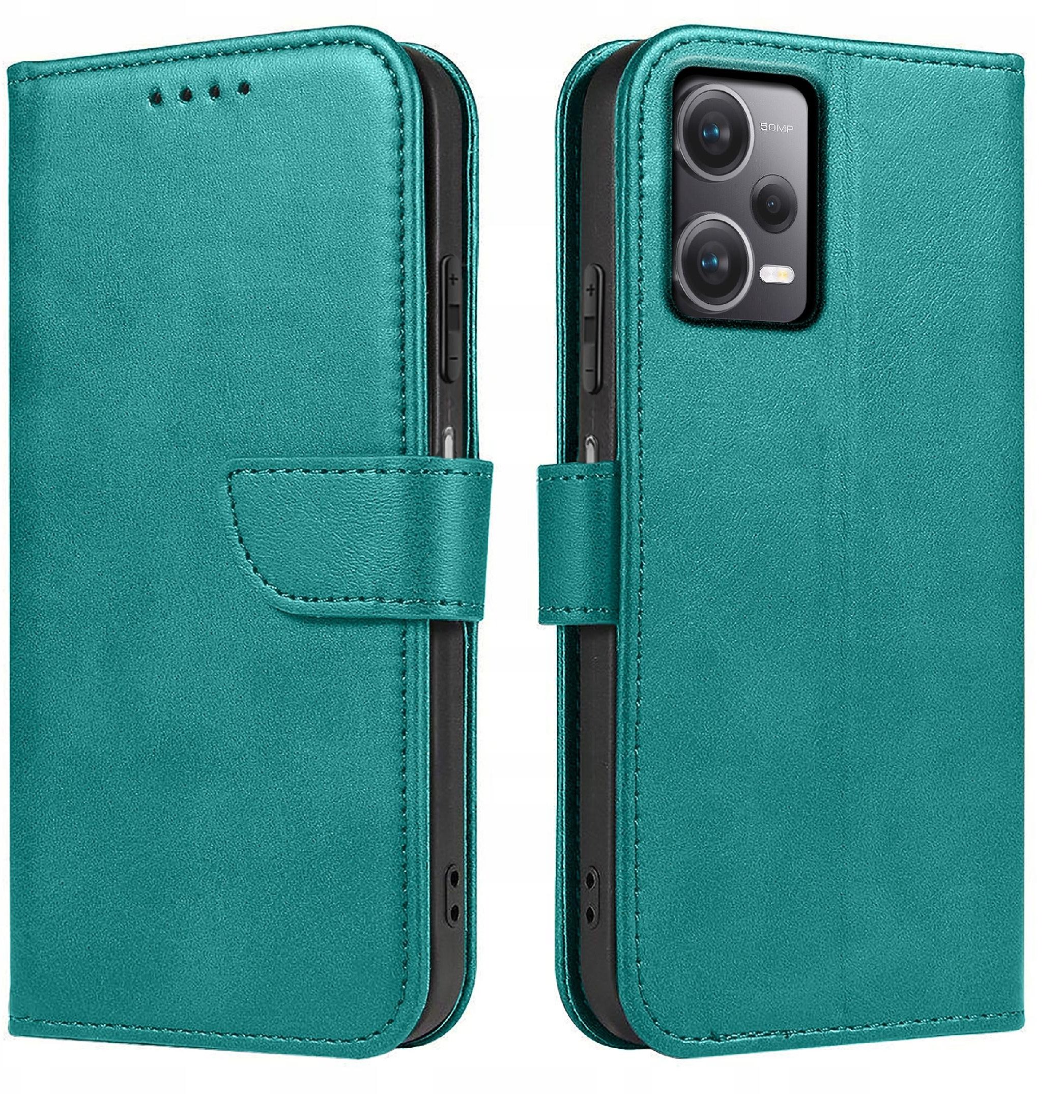 Etui do Xiaomi Redmi Note 12 5G Skórzane PORTFEL SKIN CASE + Szkło 9H