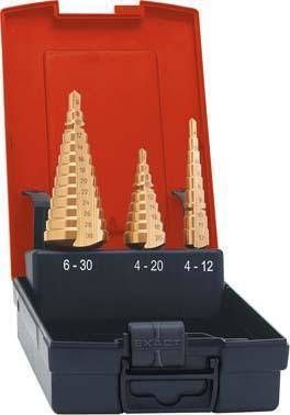 Wiertło Format stopniowe walcowe 4 6 10 12 14 16 8 18 20 30 22 24 28 26mm 3szt. (14248-uniw)