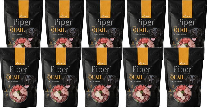 Mokra Karma dla psa Piper Animals z przepiórką i żurawiną zestaw 10 x 500 g