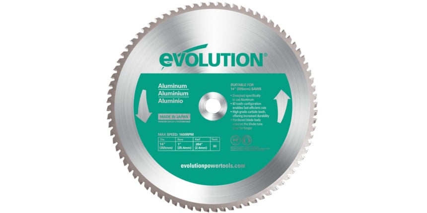 Evolution Piła widiowa TCT do cięcia aluminium 355mm 80z (EVO-355-80-A)