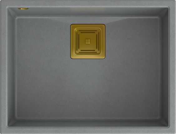 Zlewozmywak Quadron DAVID 50 GraniteQ silver stone/elementy złote