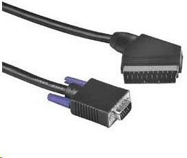 Kabel PremiumCord Scart - D-Sub (VGA) 2m czarny (kjvs-2)