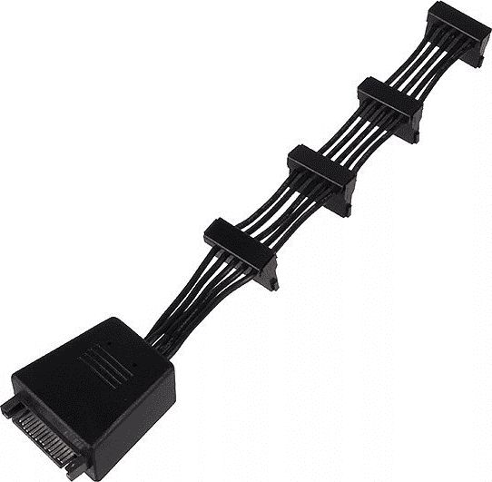 SilverStone SATA 15-pin - SATA 15-pin x4, Czarny (SSTCP06)