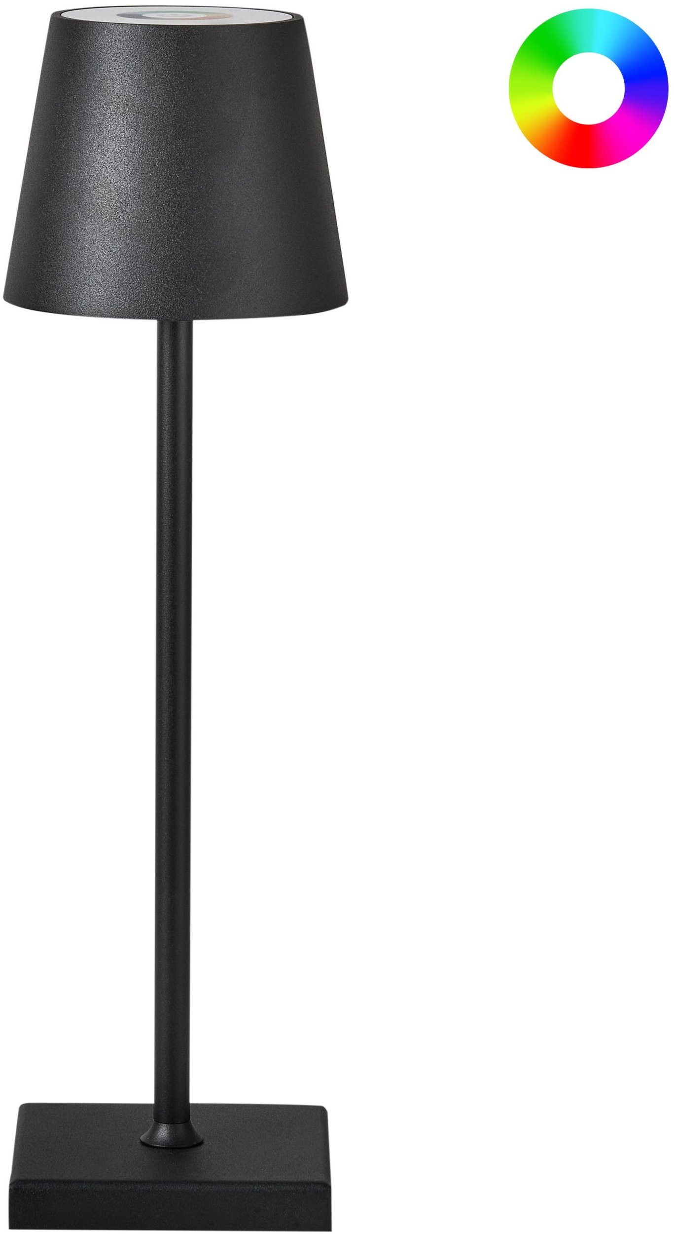 Lampa stołowa Beliani Bezprzewodowa lampa stołowa LED VALIRA Metal Czarny