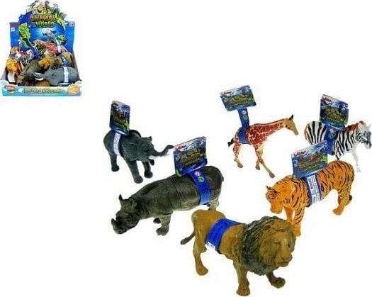 Figurka Hipo Zwierzęta dzikie 25cm. 6rodz. 2096B mix cena za 1 szt