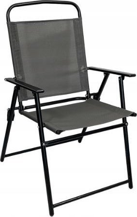 Krzesło ogrodowe składane wygodne LIMA taras balkon c. szare