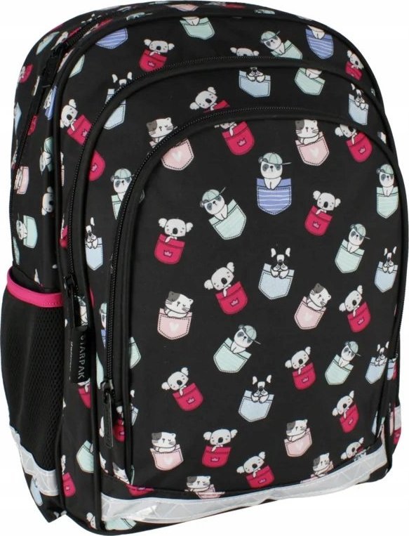 Starpak Plecak szkolny wielokomorowy Starpak czarny,