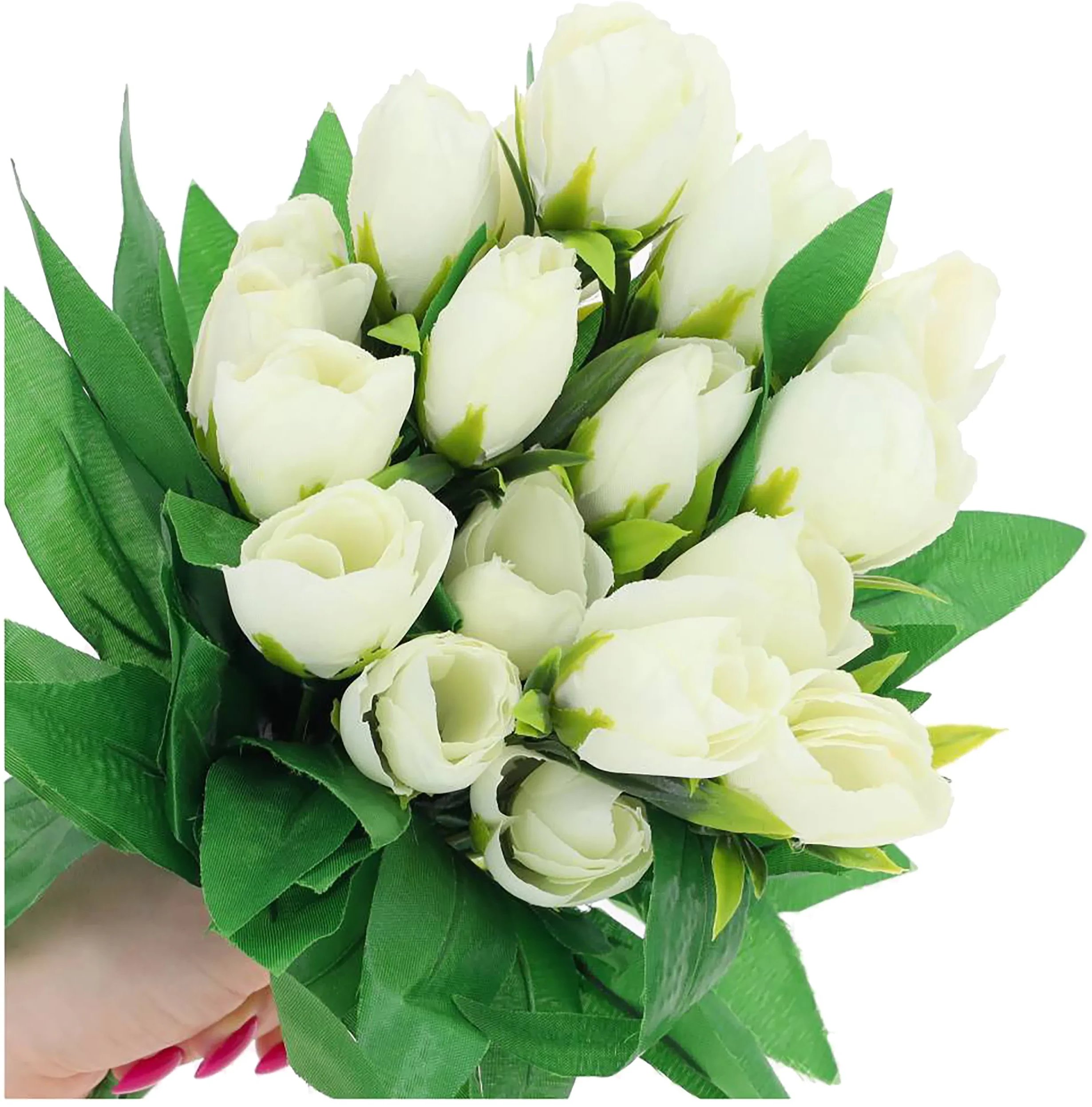 4 Bukiety Ecru Tulipanów