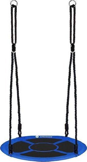 Huśtawka Springos Bocianie gniazdo dla dzieci 110 cm huśtawka ogrodowa czarno-niebieska UNIWERSALNY